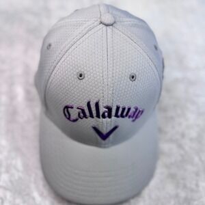 Callaway Golf Hat Gray Purple Chicago Blackhawks‎ Adjustable Baseball Cap